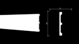 DD708/Плинтус Гибкий (80х13x2000мм)/24 дюрополимер