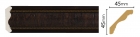 174-1 Плинтус потолочный DECOMASTER 174-1 (42*42*2400мм) дюрополимер