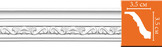 95842 Плинтус потолочный с рисунком DECOMASTER 95842 (35*35*2400мм) полиуретан