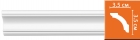 96250F Плинтус потолочный гладкий DECOMASTER 96250F гибкий (35*35*2400мм) полиуретан