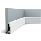 SX155F плинтус гибкий под покраску Дюрополимер (200x10,8x2,5) ORAC