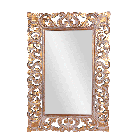 201155. Зеркало в резной Ажурной раме Дерево Ренессанс 70х100 см inside 42х72 см White Gold