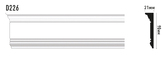 D226 ДМ Молдинг гладкий DECOMASTER D226ДМ (90*20*2000мм) дюрополимер