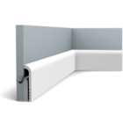 SX185 плинтус под покраску Дюрополимер (200x12x2,2) ORAC