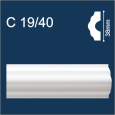 Молдинг настенный экструдированный С19/40 (38х2000 мм)