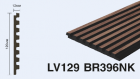  LV129 BR396NK Панель стеновая  (120мм х 12мм х 2.7м) полосы рейки дюрополимер HIWOOD