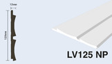  LV125 NP Панель стеновая  (120мм х 12мм х 2.7м) полосы рейки дюрополимер HIWOOD