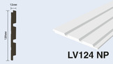  LV124 NP Панель стеновая  (120мм х 12мм х 2.7м) полосы рейки дюрополимер HIWOOD