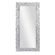 202006 Рама резная для зеркала Ренессанс 93х200 см inside 63х172 см White Silver